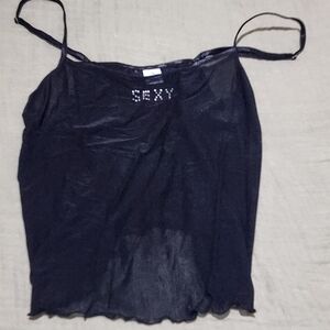 Frederick's of Hollywood Black Sheer Chemise